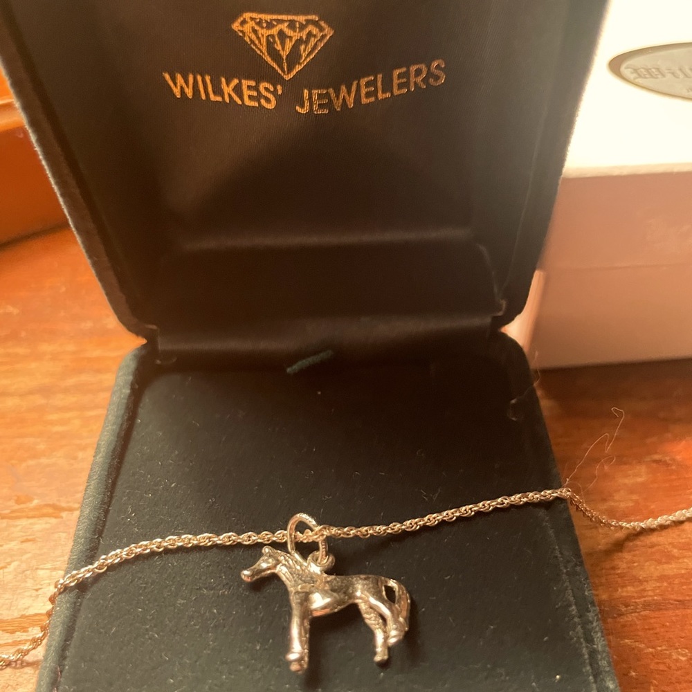 Sterling silver horse pendant